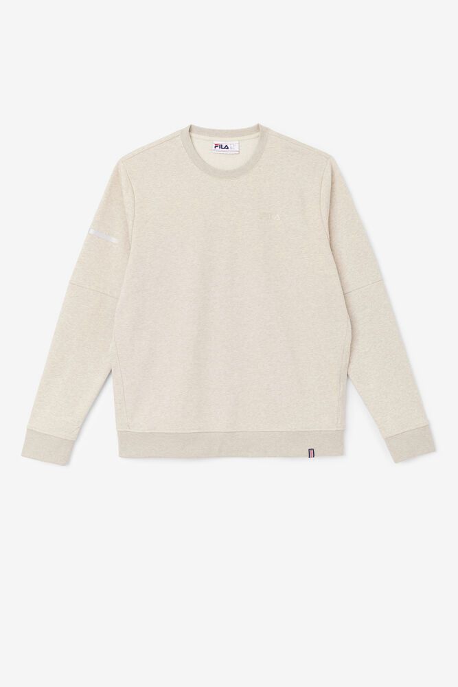 Fila Commuter Crew Beige Sweatshirt Mens - NZ 30972-FVTA